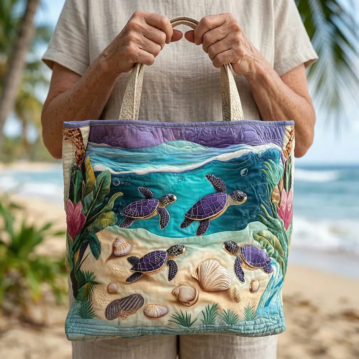 Sidonie | Sac cabas artisanal Esprit du lagon