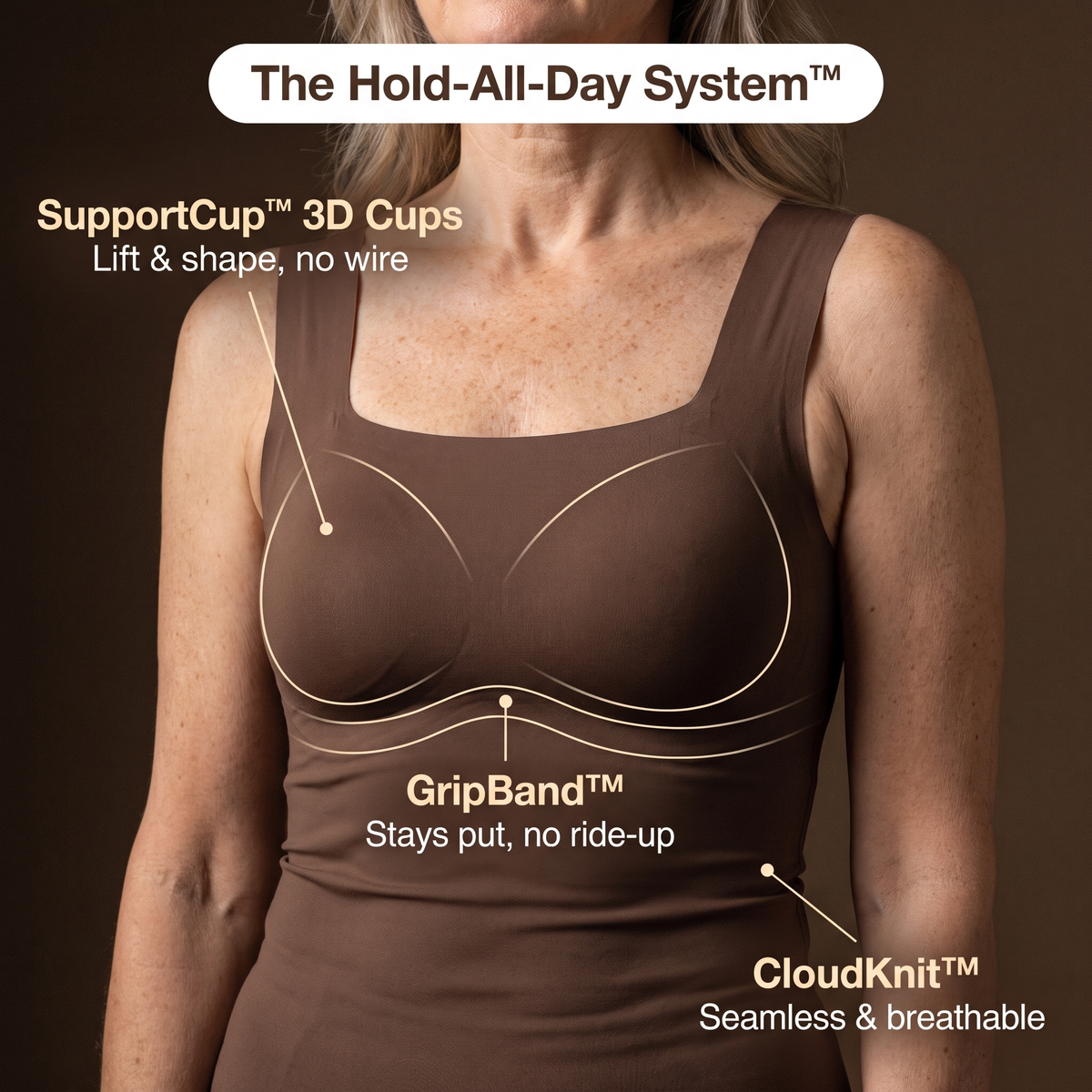 Le débardeur avec soutien-gorge intégré