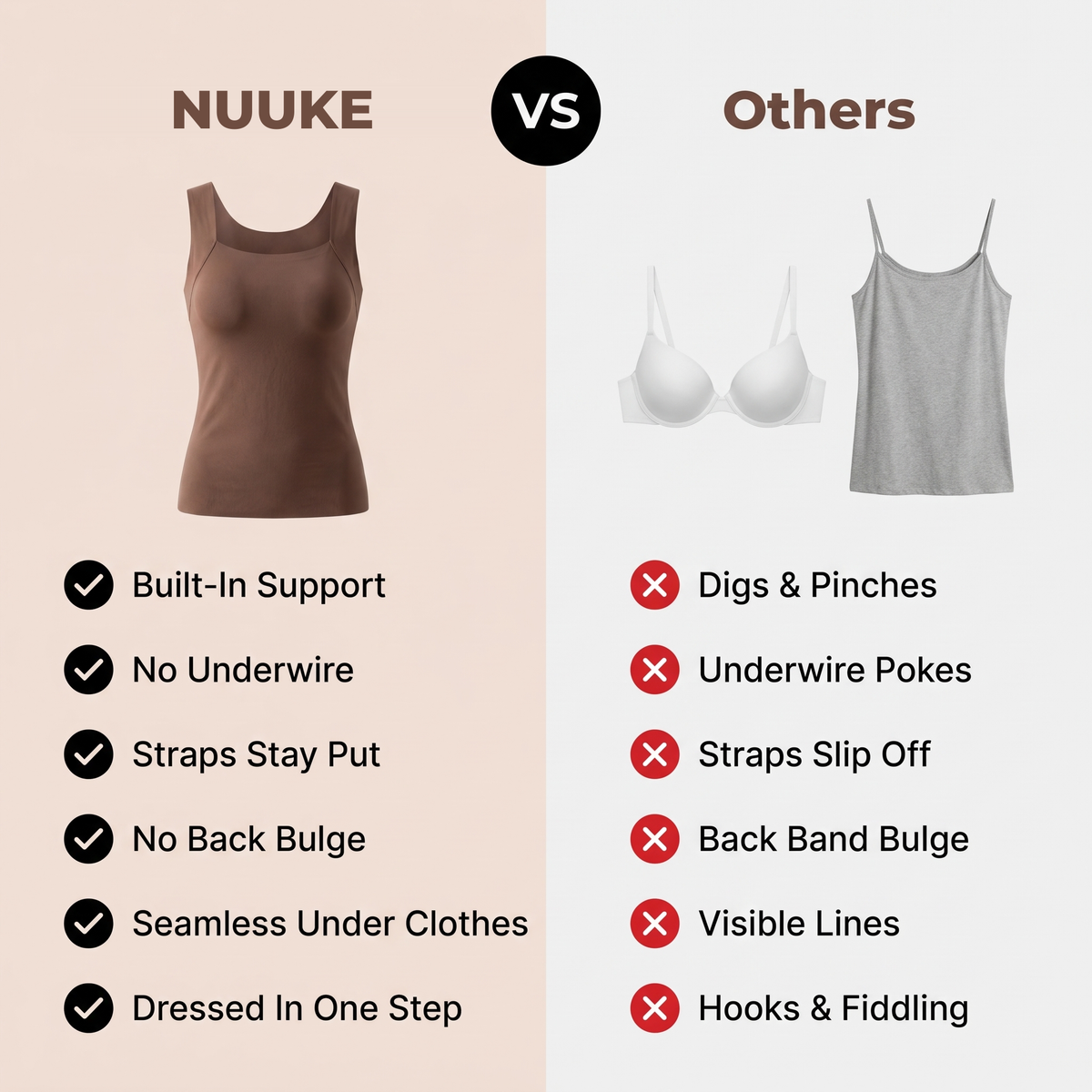 Le débardeur avec soutien-gorge intégré